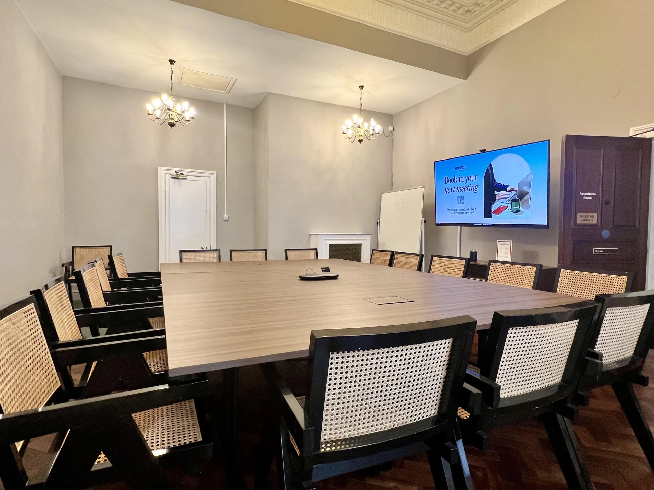 Meeting room at Huckletree Public Hall